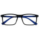 Opulize Ink Reading Glasses Large Rectangular Mens Womens Spring Hinges R4