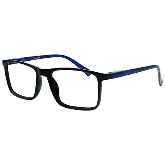 Opulize Ink Reading Glasses Large Rectangular Mens Womens Spring Hinges R4