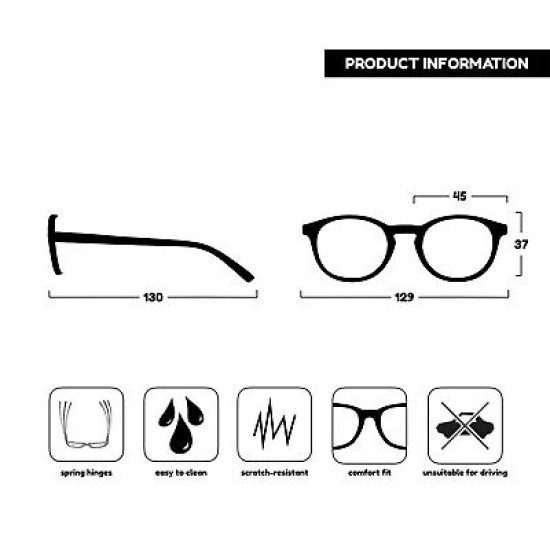 Opulize Zen Reading Glasses Small Mens Womens Spring Hinges R24